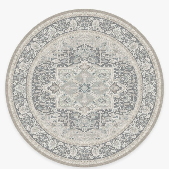 Other Ruggable 8 Ft Round Hendesi Heriz Abalone Rug Poshmark